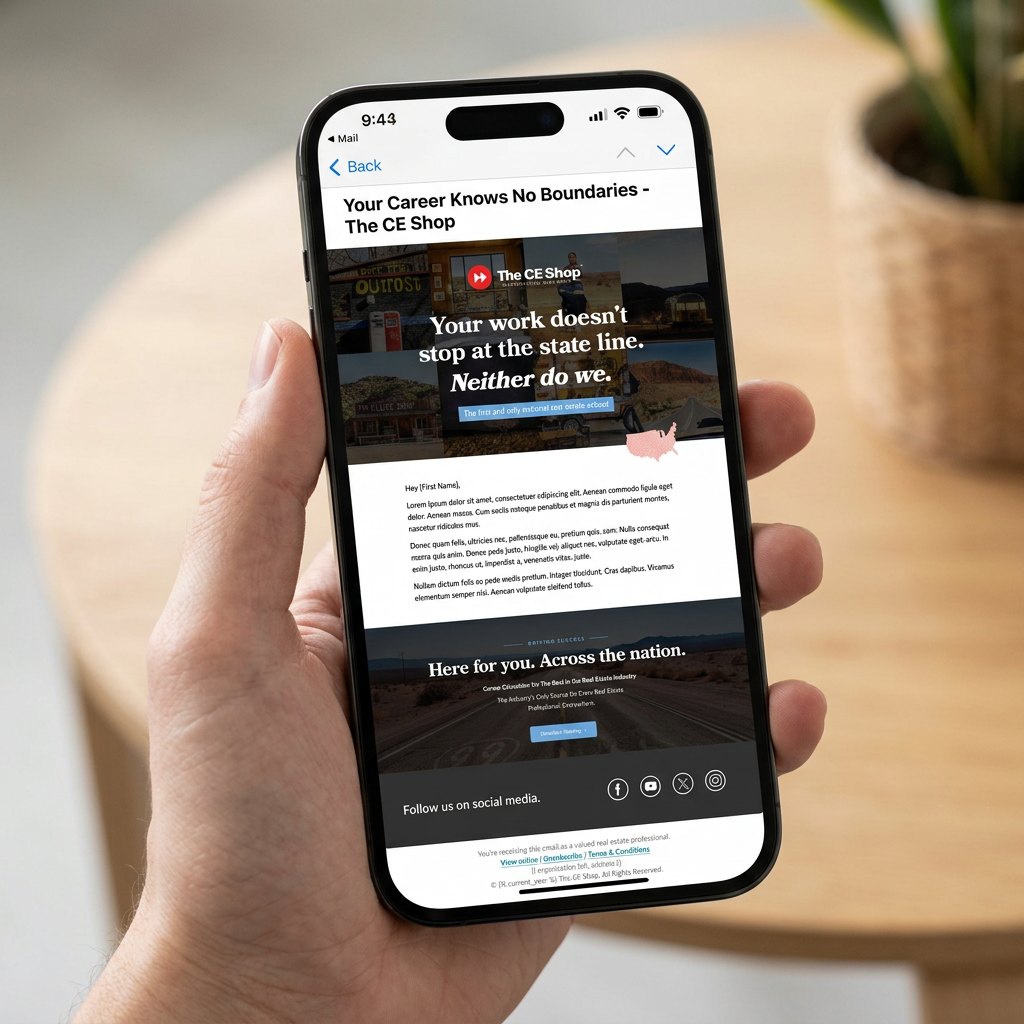Campaign email on an iPhone